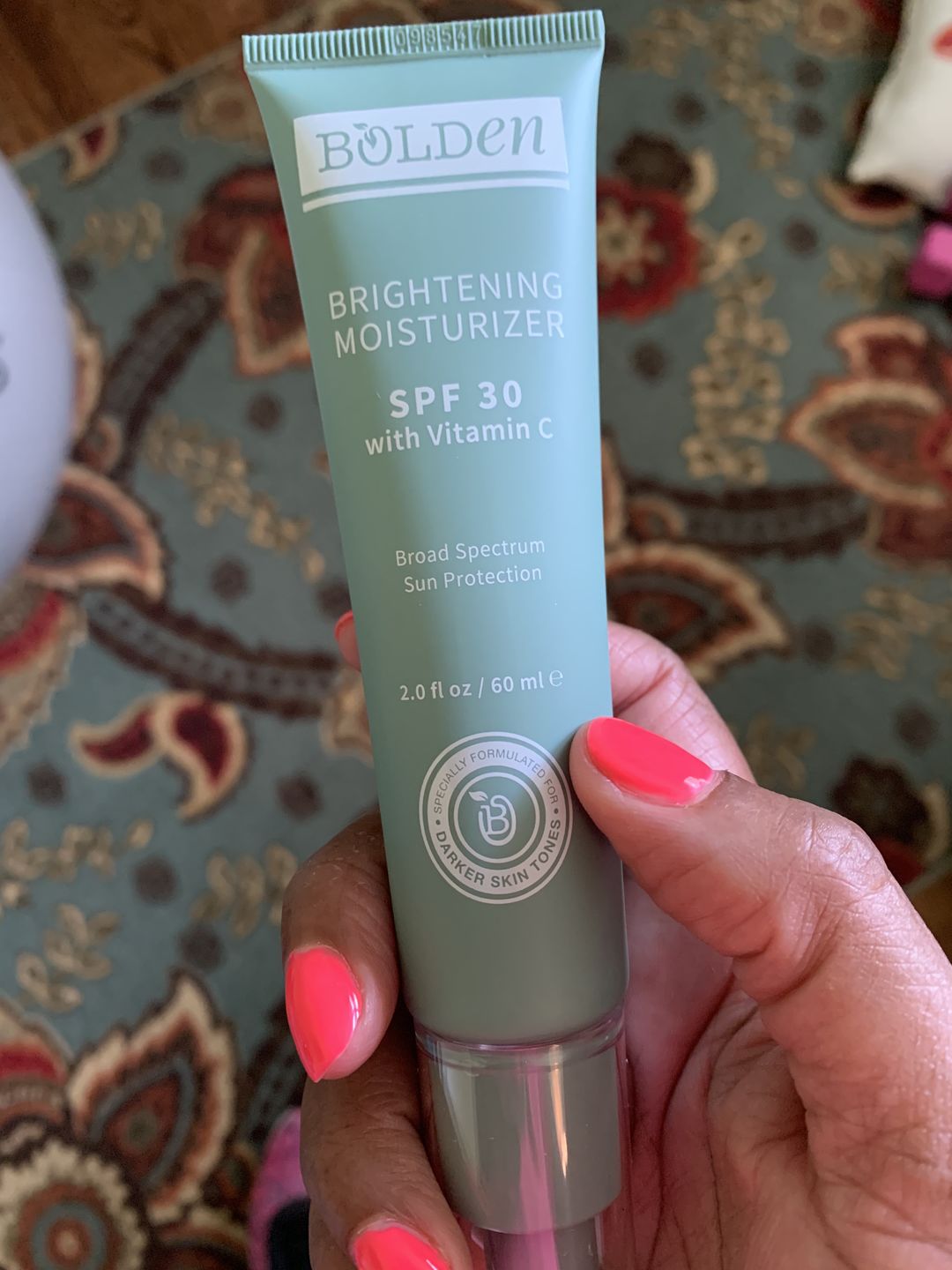 Customer photo review of SPF 30 Brightening Moisturizer