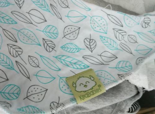 Customer photo review of Organic Baby Bandana Bibs