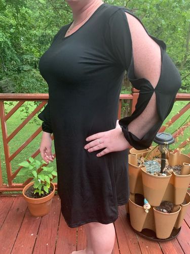 Customer photo review of Beach Style Casual O-Neck Dress