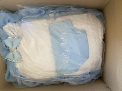 Customer photo review of Personalised Blue Bling Baby Bean Bag