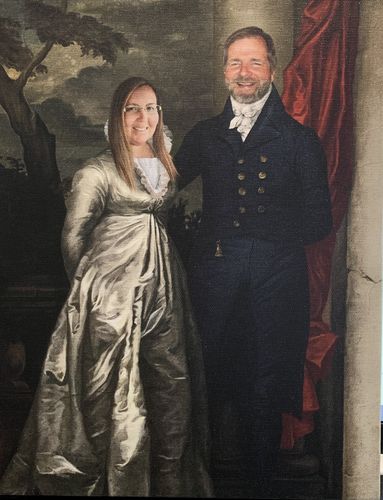 Customer photo review of The Dinner Date - Custom Canvas