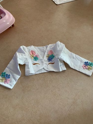 Customer photo review of Unicorn Tulle Rainbow Dress Set with a hairband and Wings