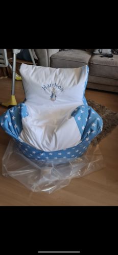 Customer photo review of Personalised Blue Star Peter Rabbit Bean Bag Chair