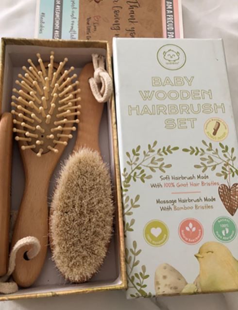 Customer photo review of Baby Hair Brush and Comb Set