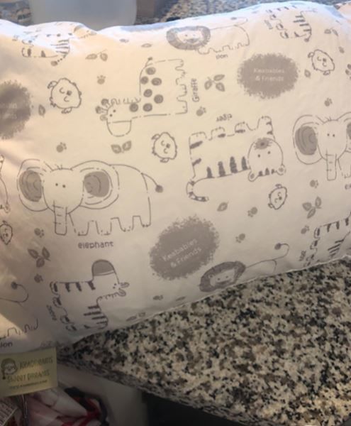 Customer photo review of Hypoallergenic Toddler Pillow with 100% Cotton Pillowcase