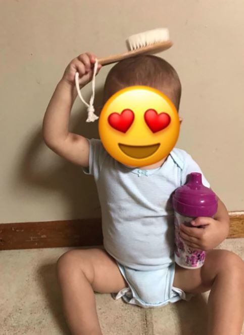 Customer photo review of Baby Hair Brush and Comb Set
