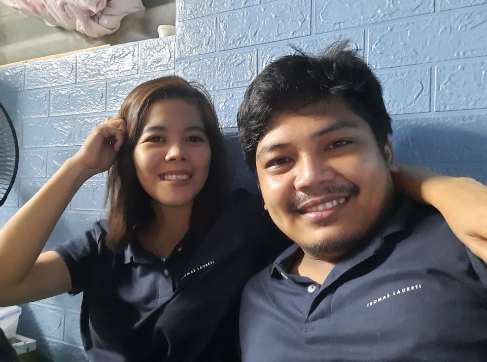 Customer photo review of Men's Thomas Laureti Navy Blue Polo Shirt