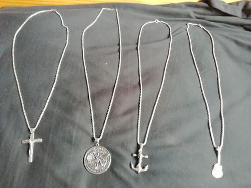 Customer photo review of DEATH GUITAR  NECKLACE