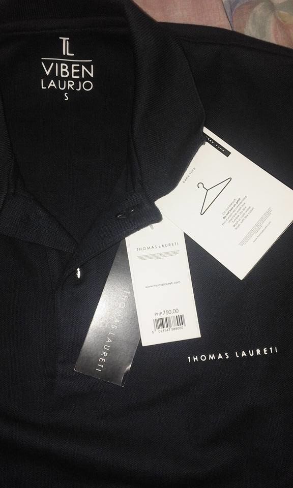 Customer photo review of Men's Thomas Laureti Navy Blue Polo Shirt