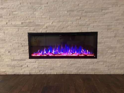 Customer photo review of Touchstone Sideline Elite 50" Built-In Electric Fireplace