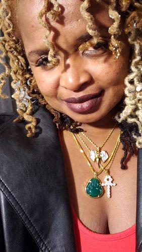 Customer photo review of Buddha Jade Crystal Chain