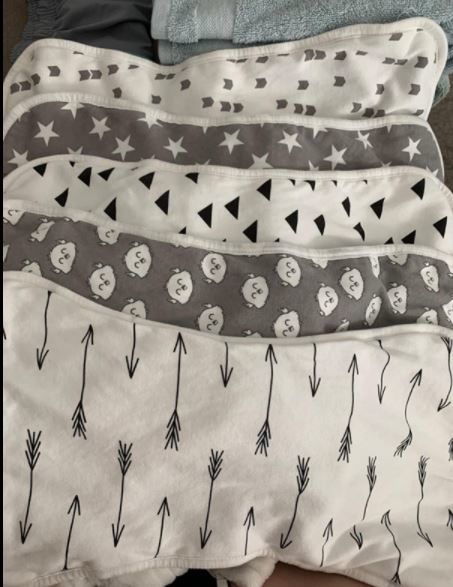 Customer photo review of Organic Baby Burp Cloths