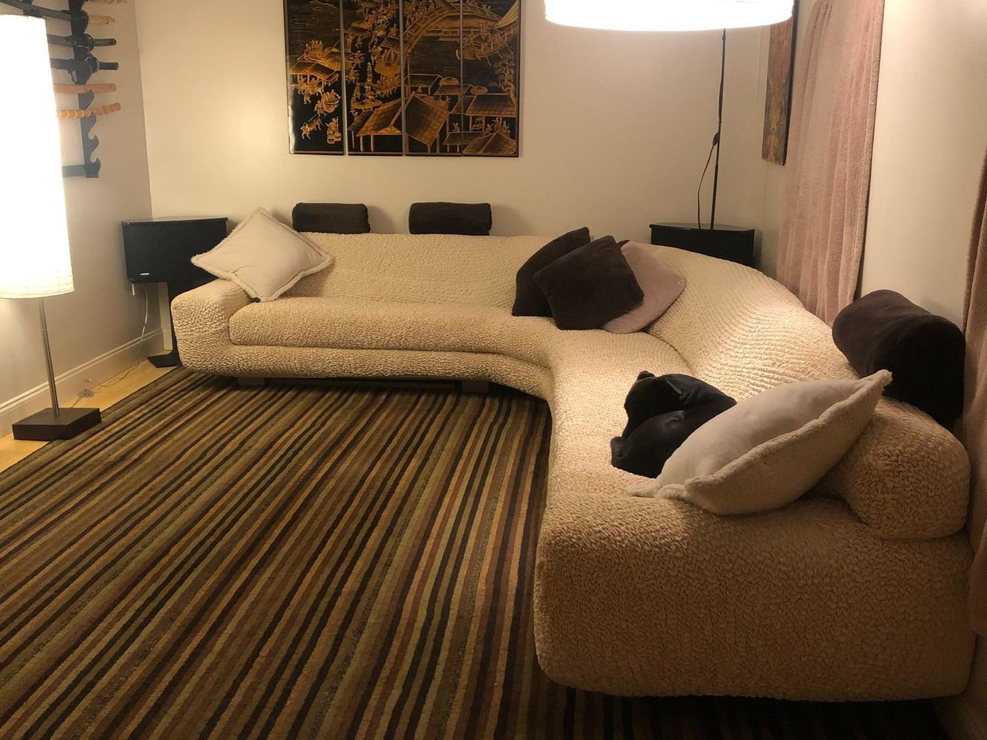 Customer photo review of Corner Sofa Cover - Beige  Microfibra