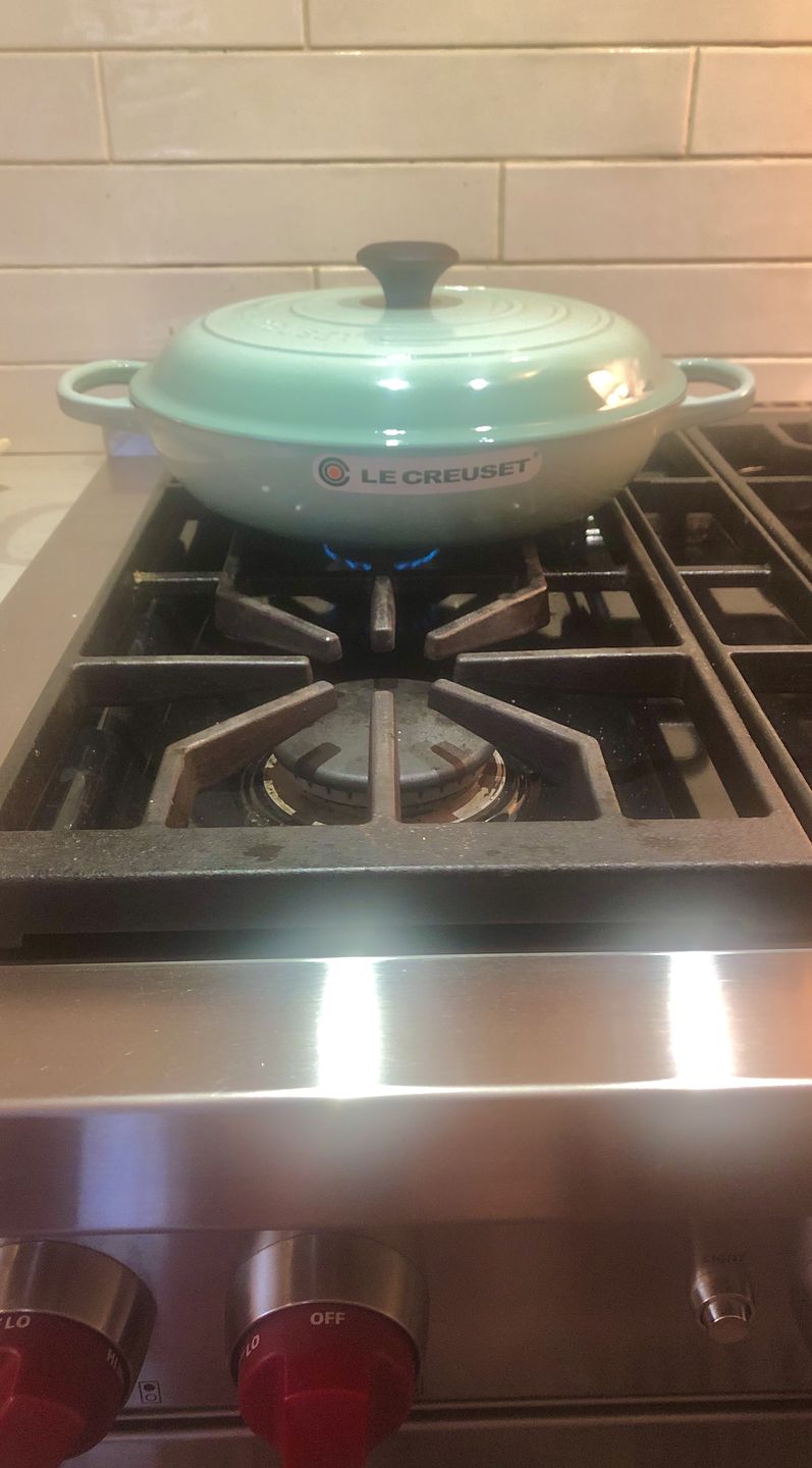 Customer photo review of Le Creuset Signature Cast Iron 3.7 QT (3.5L) Braiser