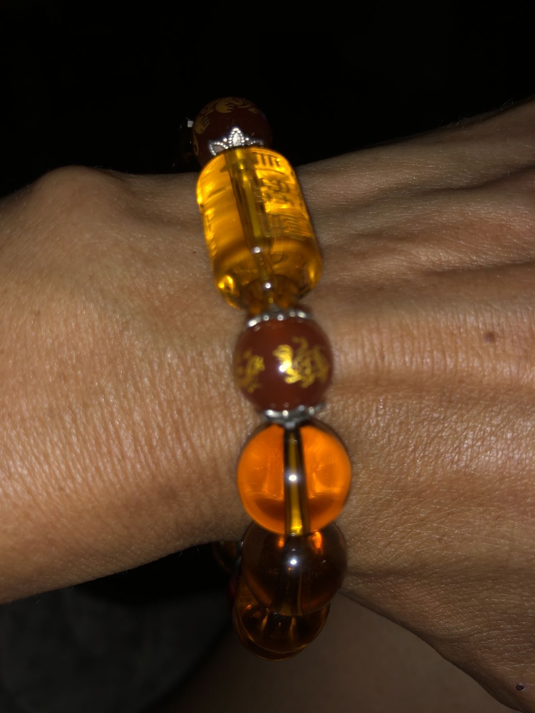 Customer photo review of Natural Gold Obsidian Double Pi Yao Wealth Bracelet