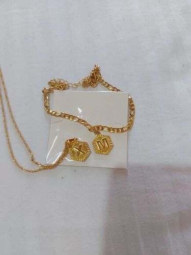 Customer photo review of Letter Initial Anklet