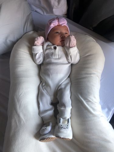 Customer photo review of Ribbed thermal romper - white