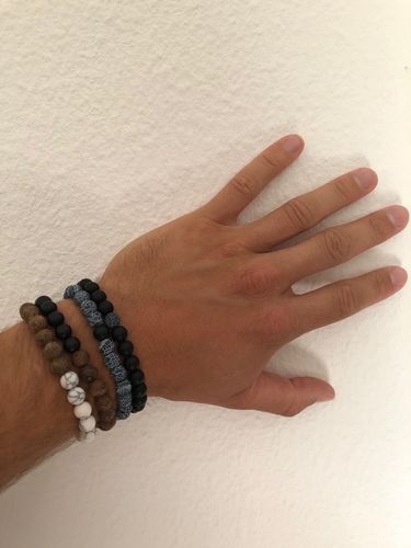 Customer photo review of Naturstein Pärchen-Armbänder