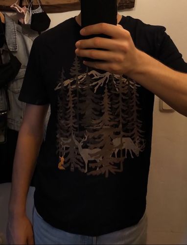Customer photo review of HIRSCH IM WALD BRAUN - BIO  - Herren Shirt *PREMIUM*
