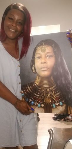 Customer photo review of The Nubian Queen - Custom Canvas