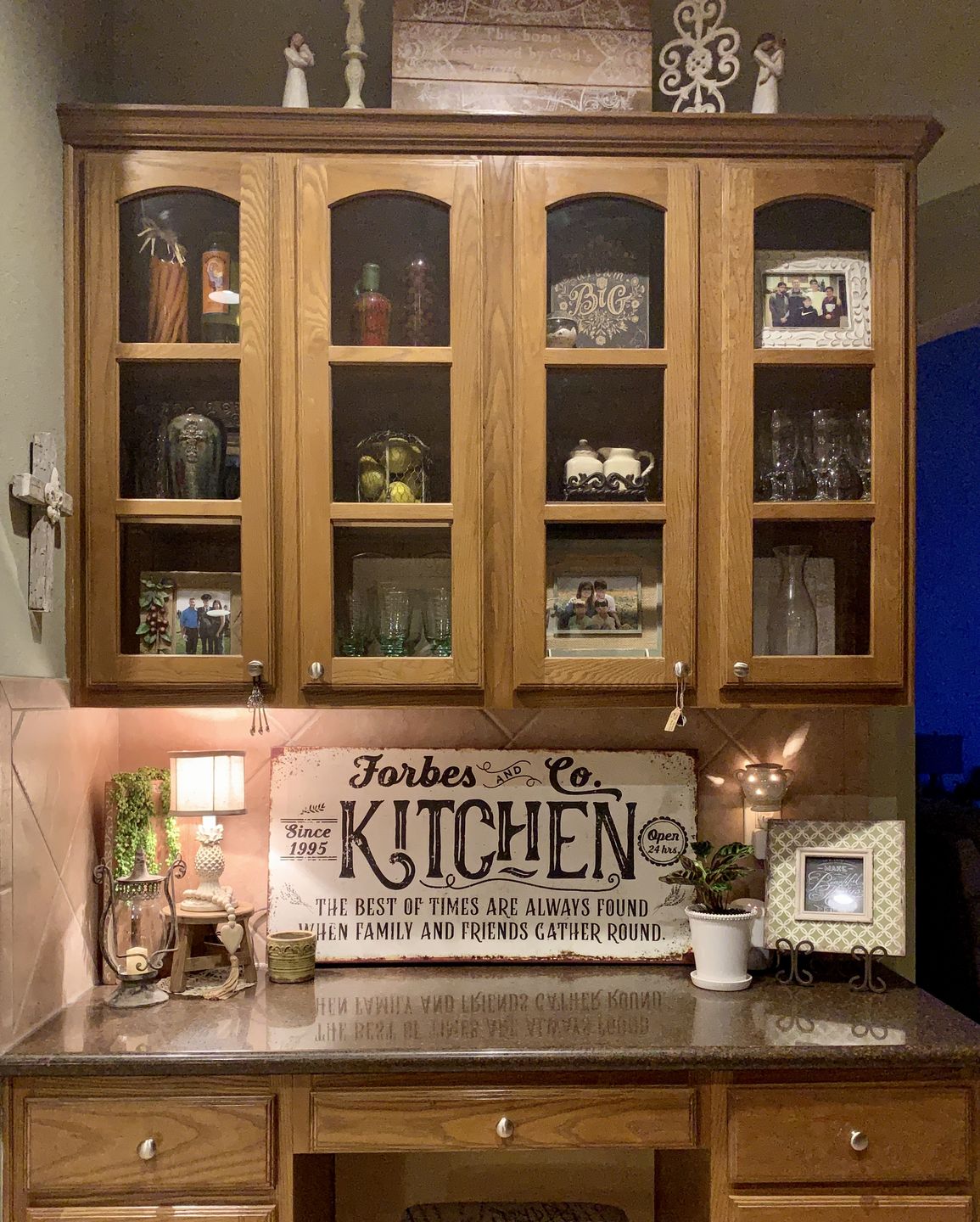 Customer photo review of Personalized-Kitchen Best of Times-Large Canvas(Not Printed on Metal)-Stretched on a Wood-Dining Room Kitchen- Housewarming or Wedding Gift