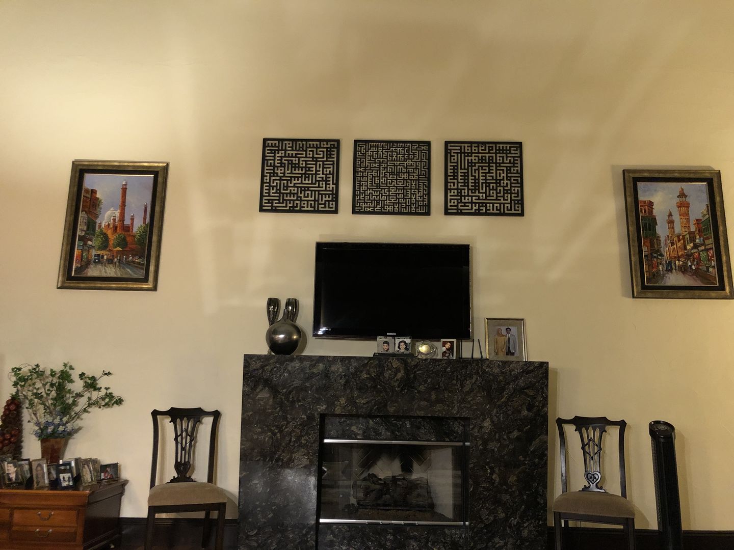 Customer photo review of Ayatul Kursi, Surah Al Falaq, Surah An Nas Kufic Calligraphy Islamic Metal Wall Art