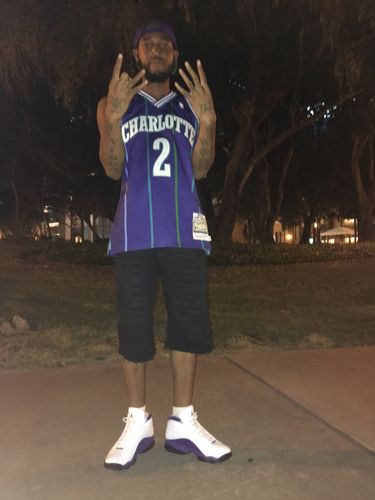 Customer photo review of Reflective Side Tape Skinny Fit Denim Black - Purple (M4874R1T)