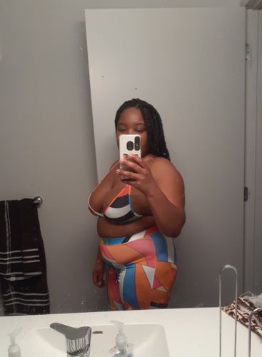 Customer photo review of Sexy Printed Multicolor Swimsuit Set