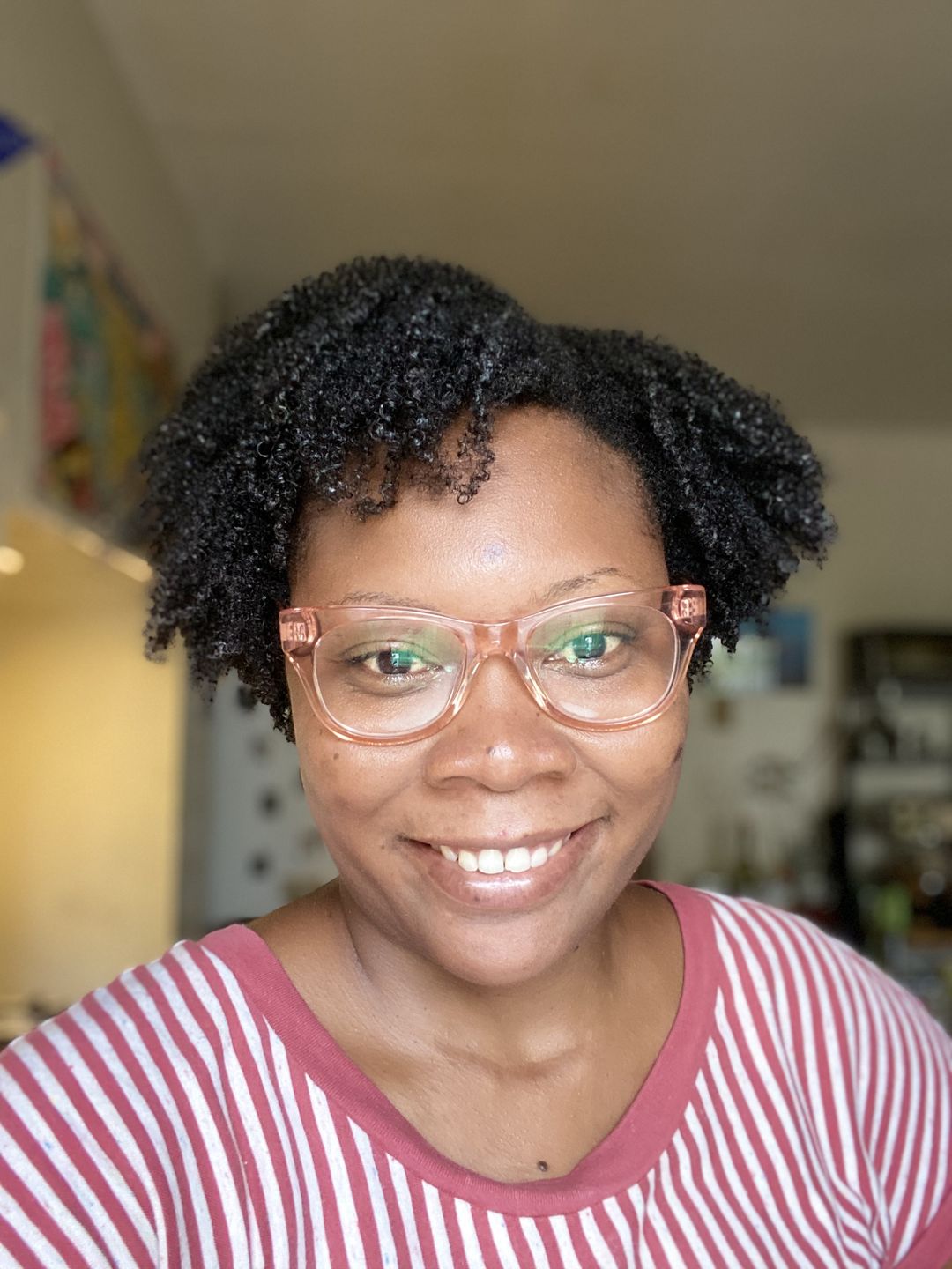 Customer photo review of Curly Hair Moisturizer for Strengthening Hair with Organic Avocado Oil and Organic Castor Oil with Vanilla Berry Fragrance
