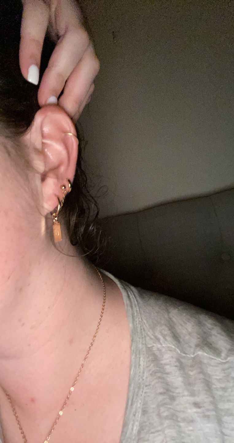 Customer photo review of Custom Engraved Hoops