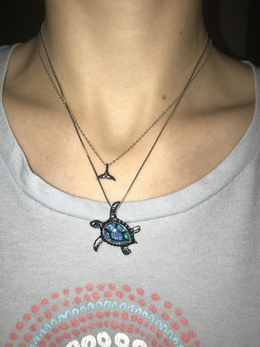 Customer photo review of Save a Turtle Necklace