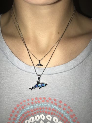 Customer photo review of Save a Shark Necklace