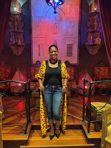 Customer photo review of African Print Hamidi Kimono