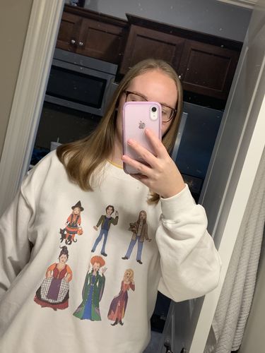 Customer photo review of Hocus Pocus Characters Sweatshirt