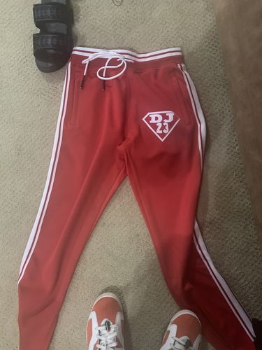 Customer photo review of Premium Triple Stripe Track Pants Red - White (ZCM4841)