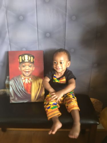 Customer photo review of The African King - Custom Canvas