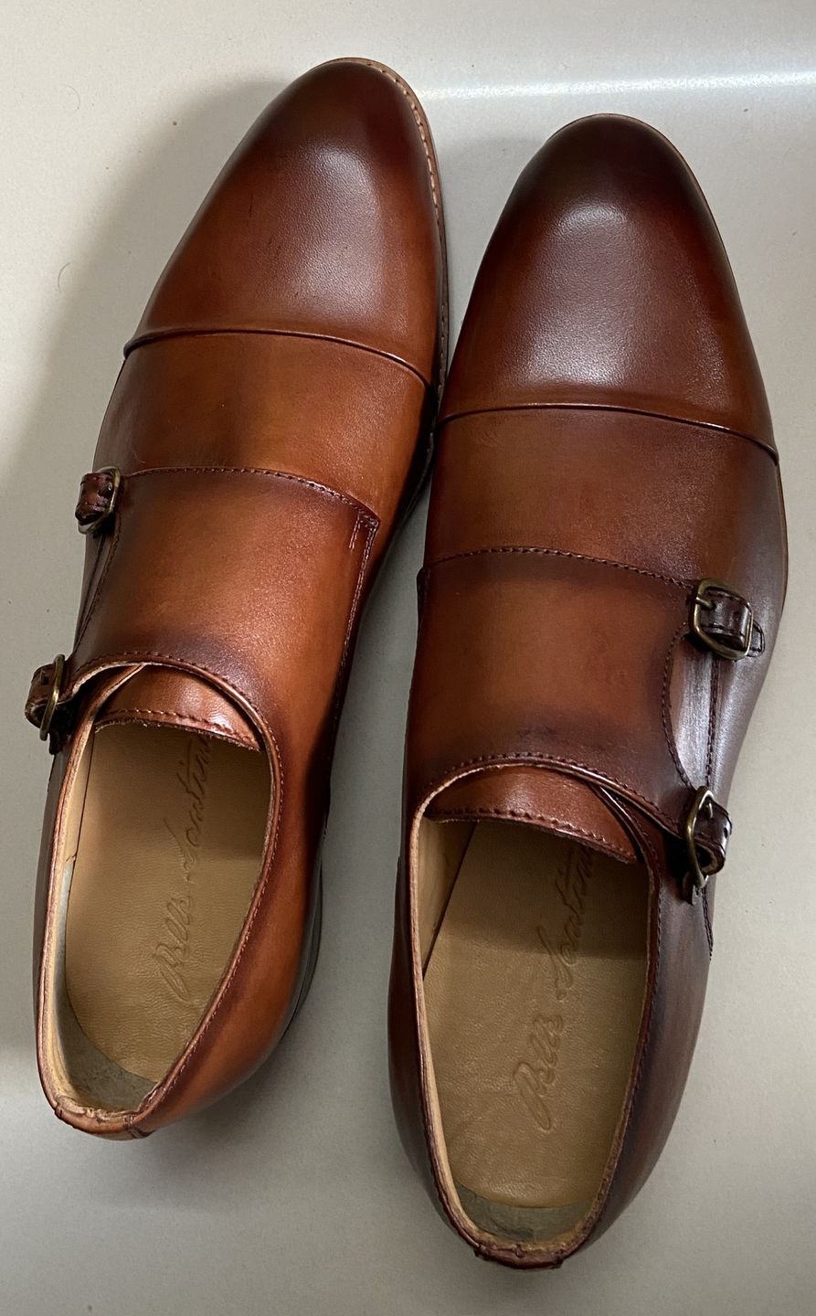 Customer photo review of Double Monk Straps Cap toe - Brown