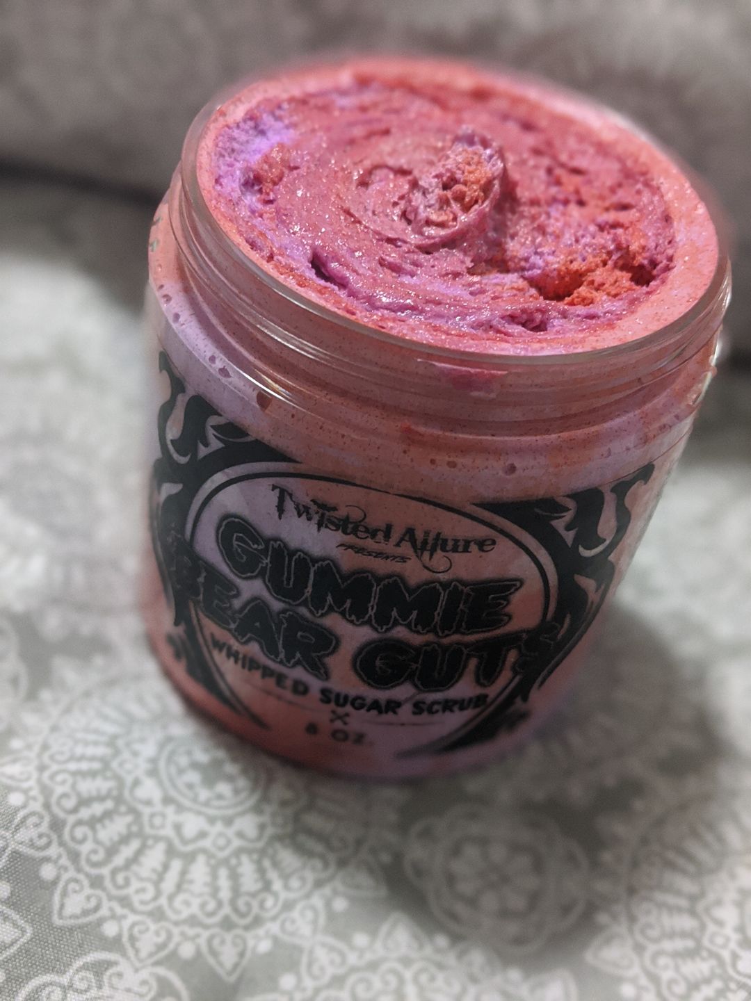 Customer photo review of Gummie Bear Guts Sugar Scrub
