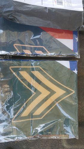 Customer photo review of US Army Rank Army Veteran Garden Flag Double-sided Print