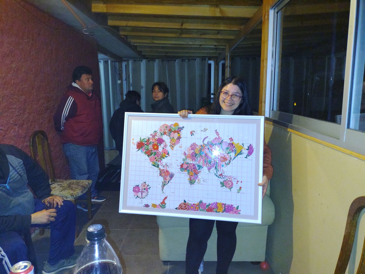 Customer photo review of Mapa Mundi de Flores - Lámina