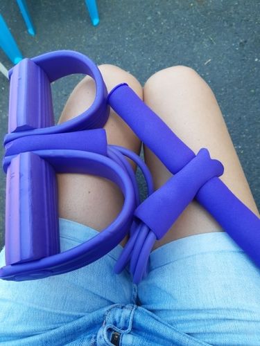 Customer photo review of Foot Pedal Resistance Elastic Pull Ropes Exercises