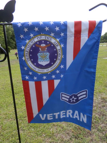 Customer photo review of US Airforce Rank Air Force Veteran Garden Flag Double-sided Print