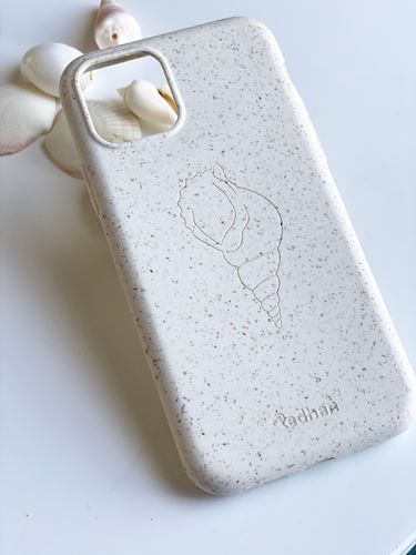 Customer photo review of Eco Friendly iPhone 11 Pro Phone Case - 'Sangu' or Triton Shell in Pearl White