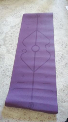 Customer photo review of Non Slip TPE Yoga Mat With Position Lines - Fitness Alignment Yoga Mat