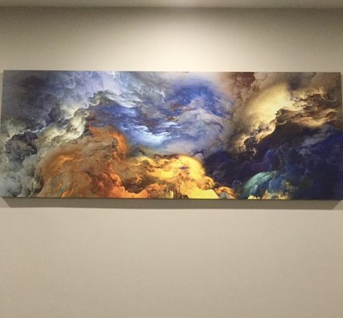 Customer photo review of 'Faith' Framed Canvas (64" x 24")