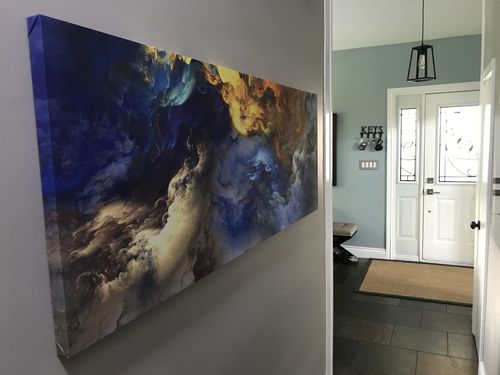 Customer photo review of 'Faith' Framed Canvas (64" x 24")