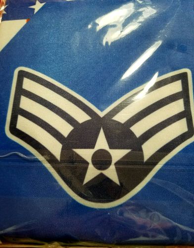 Customer photo review of US Airforce Rank Air Force Veteran Garden Flag Double-sided Print