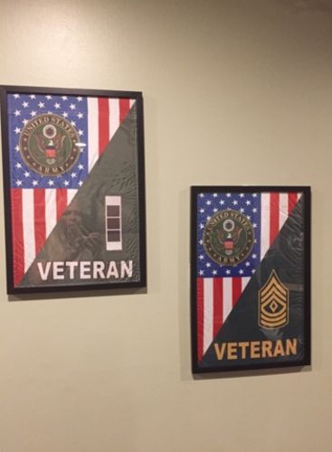 Customer photo review of US Army Rank Army Veteran Garden Flag Double-sided Print