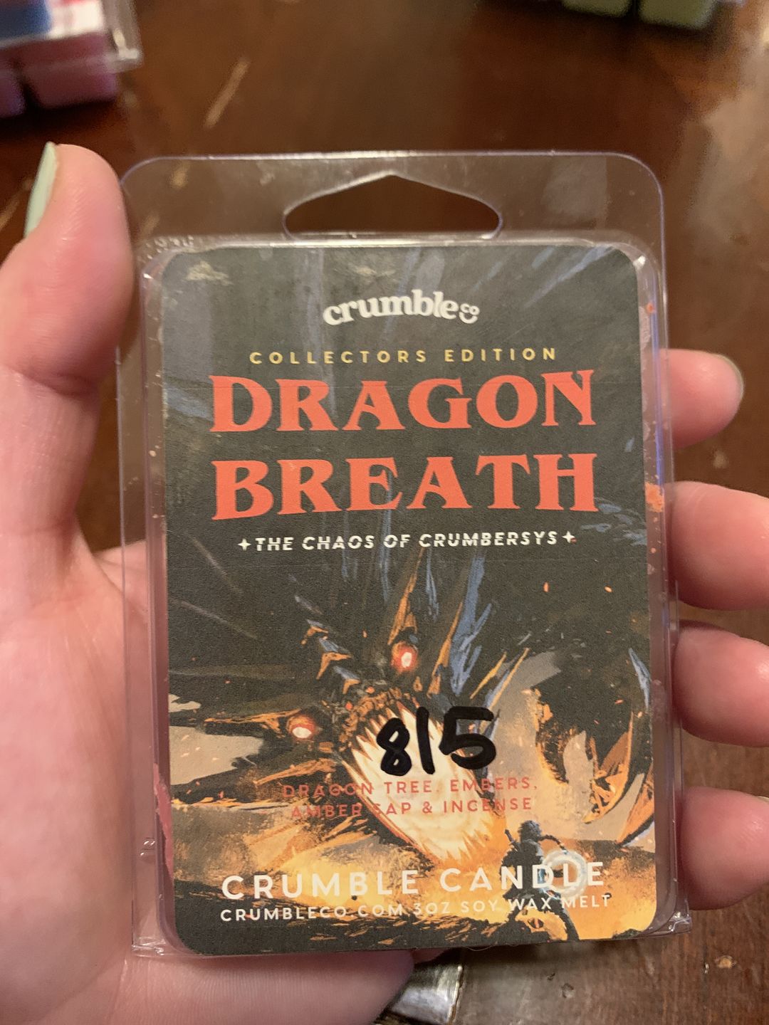 Customer photo review of Dragon Breath Wax Melts