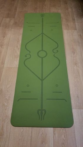 Customer photo review of Non Slip TPE Yoga Mat With Position Lines - Fitness Alignment Yoga Mat